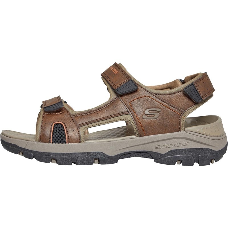 SKECHERS Mens Tresman Hirano Sandals Brown - Image 2