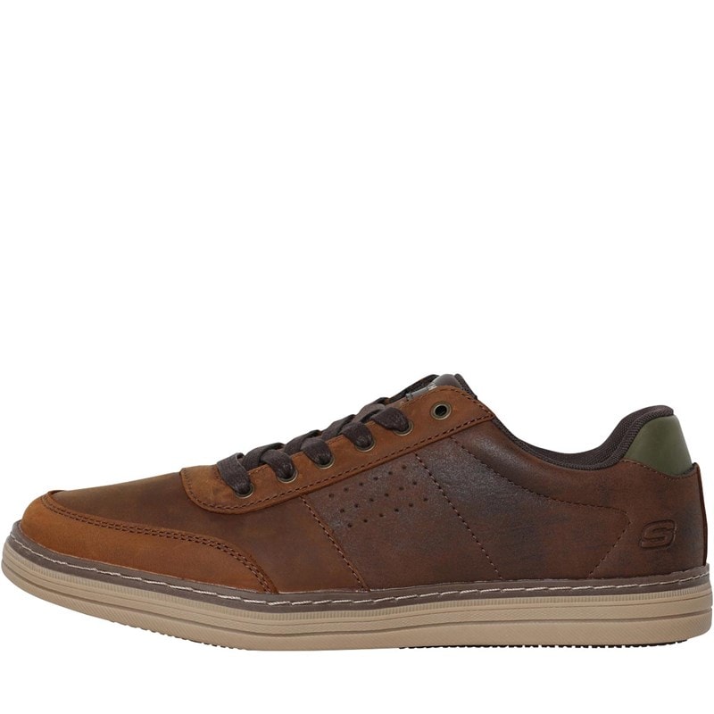 SKECHERS Mens Heston Lovano Shoes Dark Brown - Image 1