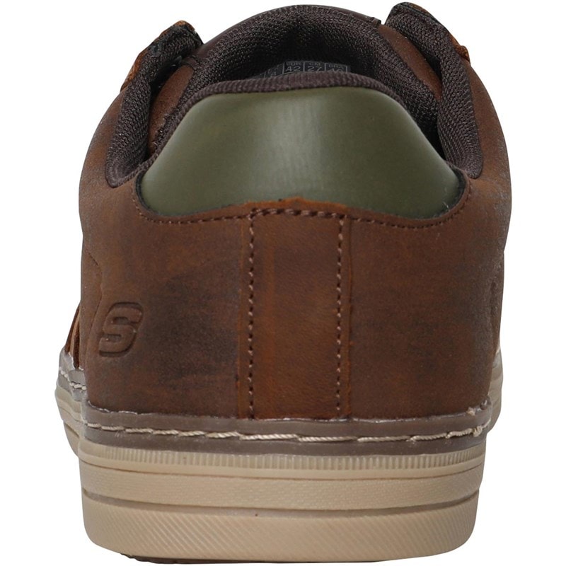 SKECHERS Mens Heston Lovano Shoes Dark Brown - Image 3