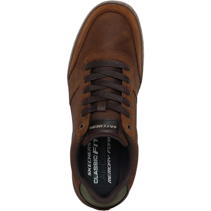 SKECHERS Mens Heston Lovano Shoes Dark Brown - Image 4