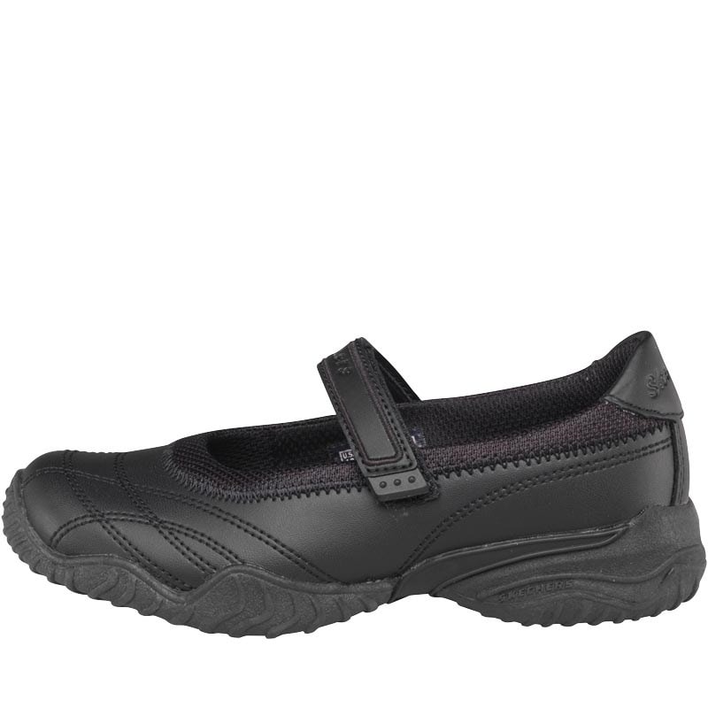 SKECHERS Junior Girls Velocity Pouty Shoes Black - Image 1
