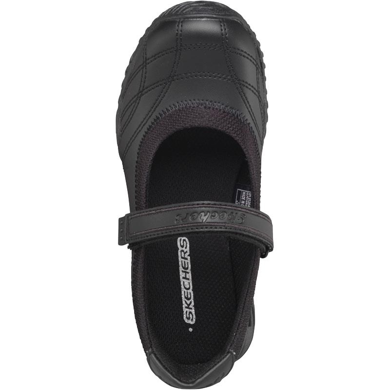 SKECHERS Junior Girls Velocity Pouty Shoes Black - Image 3