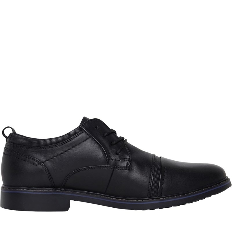 SKECHERS Mens Bregman Selone Shoes Black Leather - Image 5