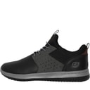 SKECHERS Mens Delson Axton Shoes Black/Grey