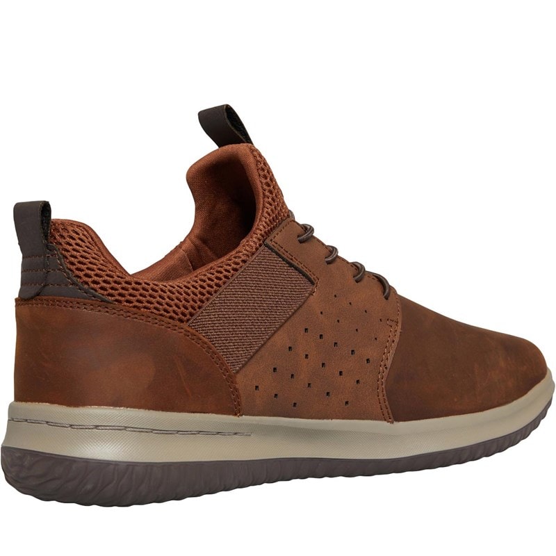 SKECHERS Mens Delson Axton Shoes Dark Brown - Image 5