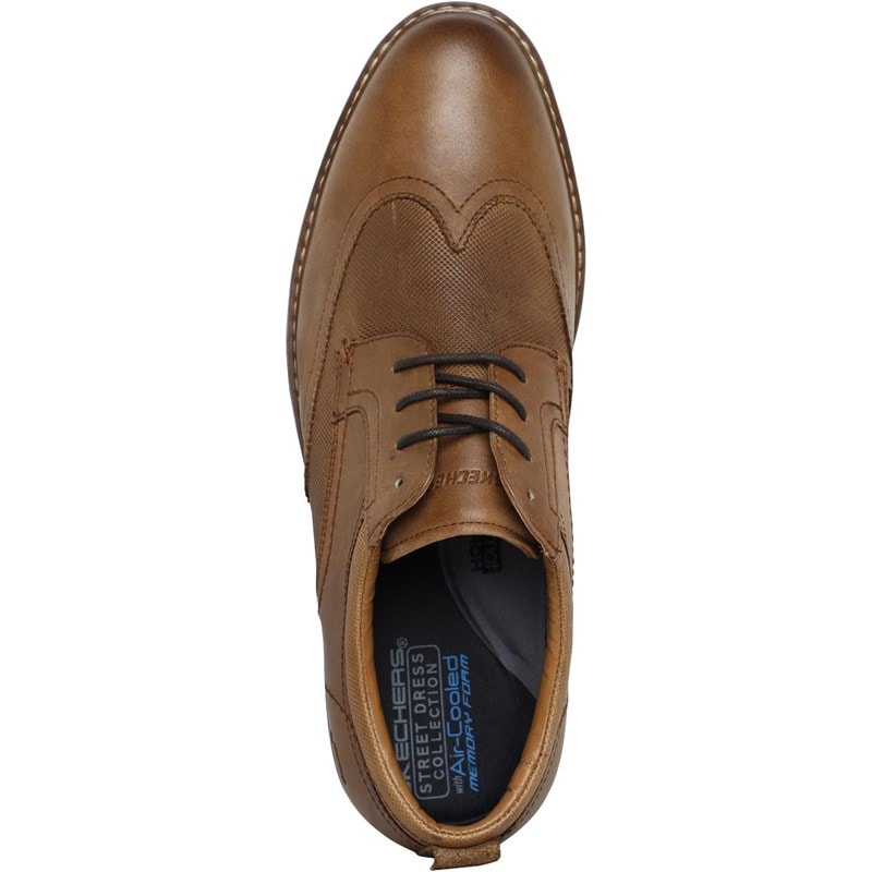 SKECHERS Mens Bregman Modeso Shoes Cognac - Image 4