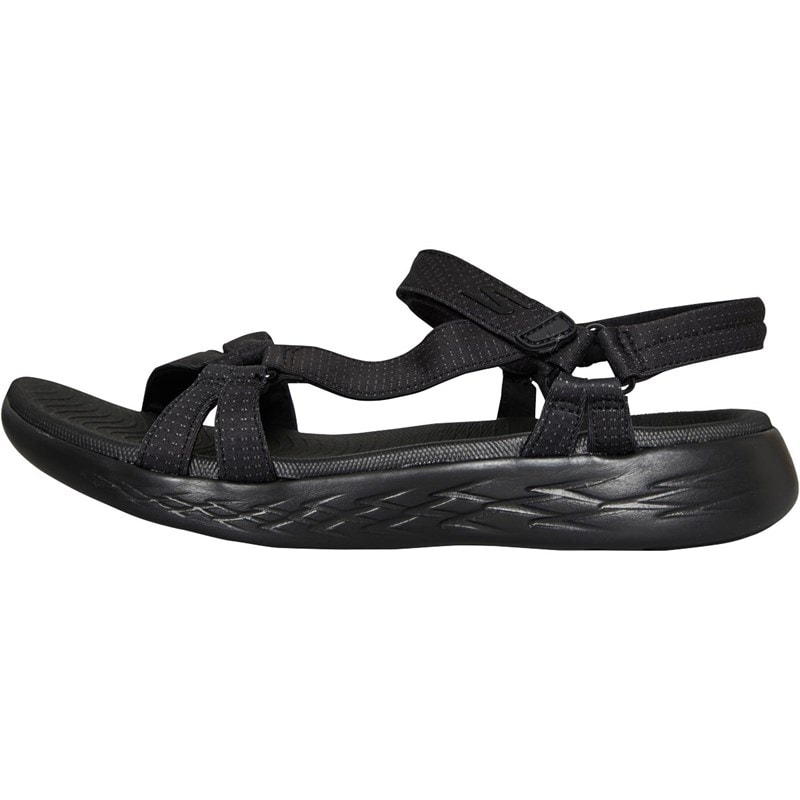 SKECHERS Womens On The Go 600 Brilliancy Sandals Black - Image 2