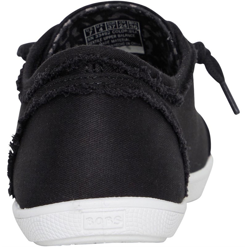 SKECHERS Womens Bobs B Cute Canvas Pumps Black - Image 3