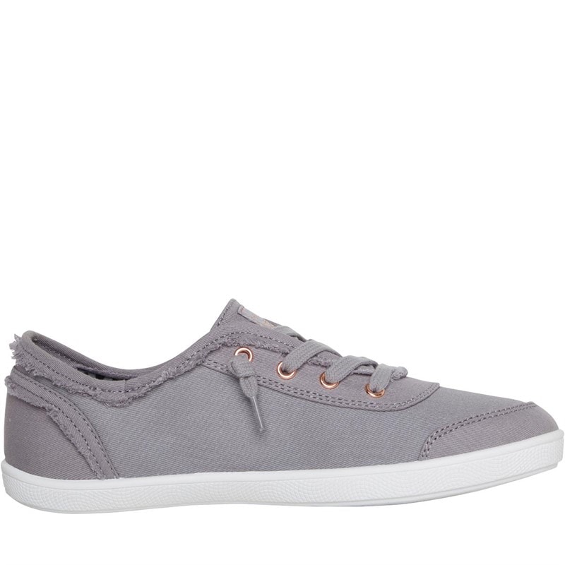 SKECHERS Womens Bobs B Cute Canvas Pumps Grey - Image 5