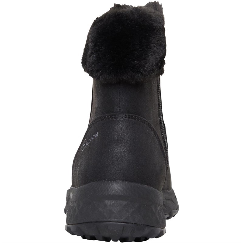 SKECHERS Womens Escape Plan Cozy Collab Boots Black - Image 3
