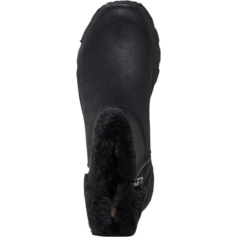 SKECHERS Womens Escape Plan Cozy Collab Boots Black - Image 4