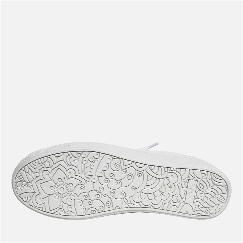 SKECHERS Womens Bobs Extra Cute Canvas Trainers White - Image 2