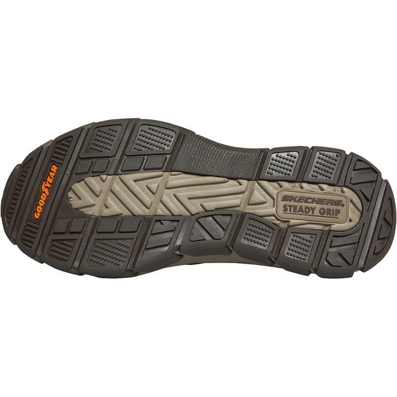 SKECHERS Mens Respected Calum Slip-On Shoes Dark Brown - Image 2