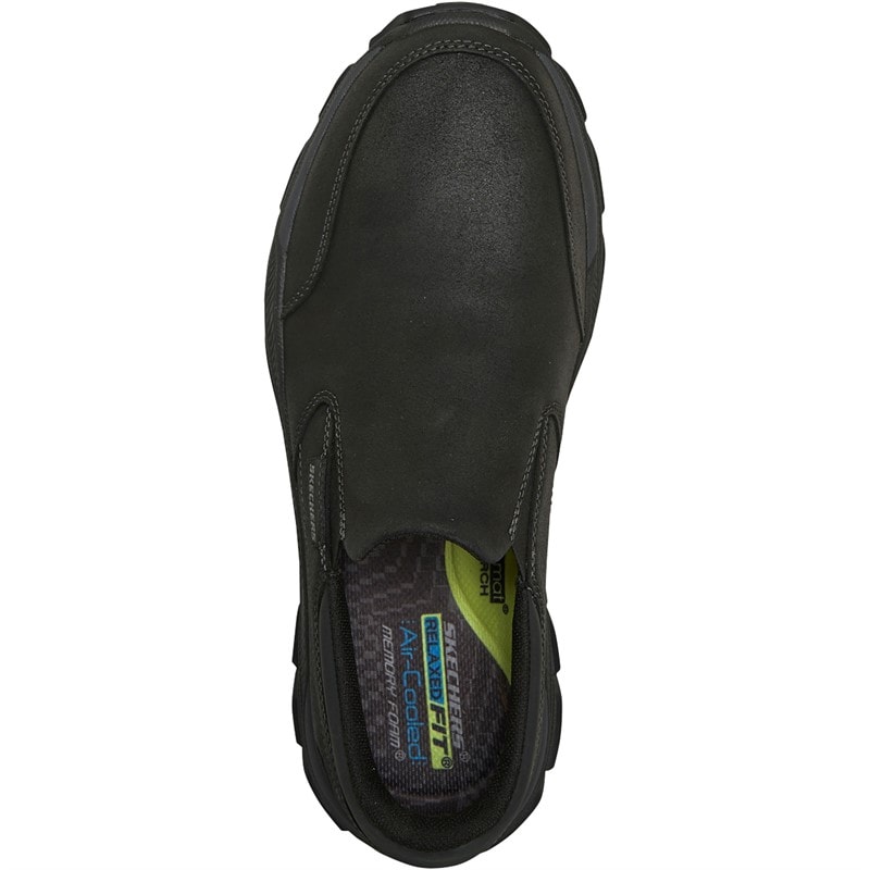 SKECHERS Mens Respected Calum Slip-On Shoes Black - Image 4