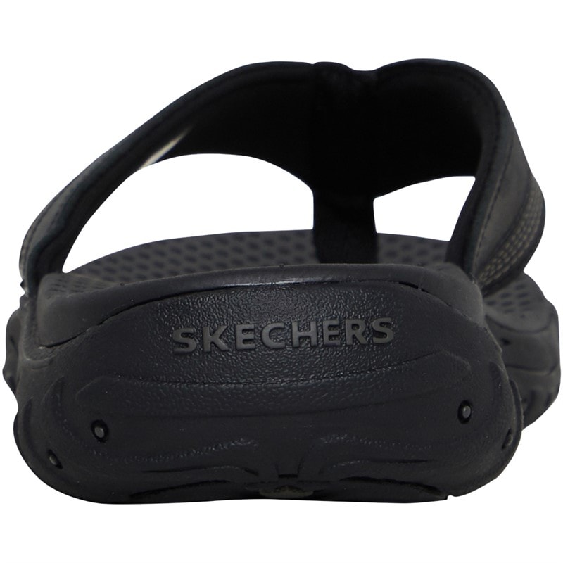SKECHERS Mens Reggae Cobano Flip Flops Black - Image 4