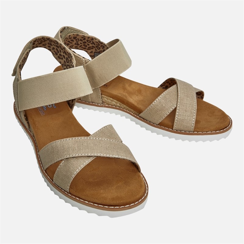 SKECHERS Womens Desert Kiss Secret Picnic Sandals Natural - Image 1