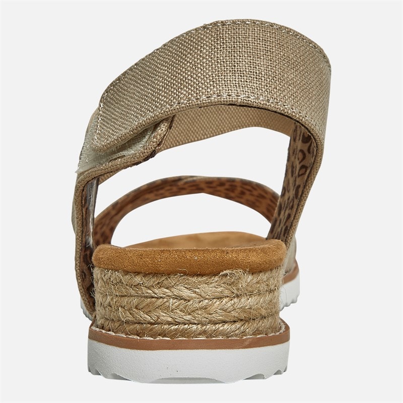 SKECHERS Womens Desert Kiss Secret Picnic Sandals Natural - Image 4