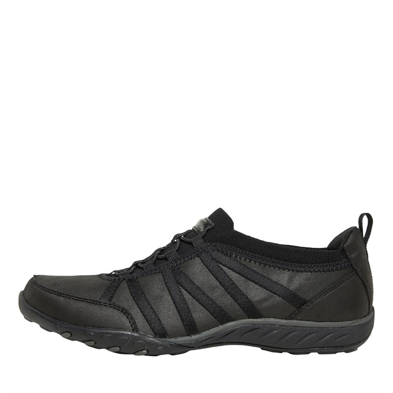 SKECHERS Womens Breathe Easy Remember Me Shoes Black - Image 1