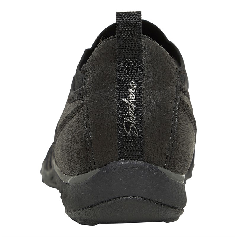 SKECHERS Womens Breathe Easy Remember Me Shoes Black - Image 3