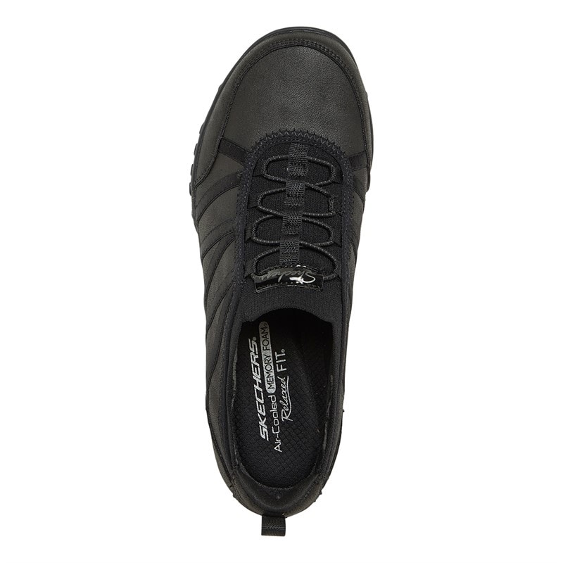 SKECHERS Womens Breathe Easy Remember Me Shoes Black - Image 4