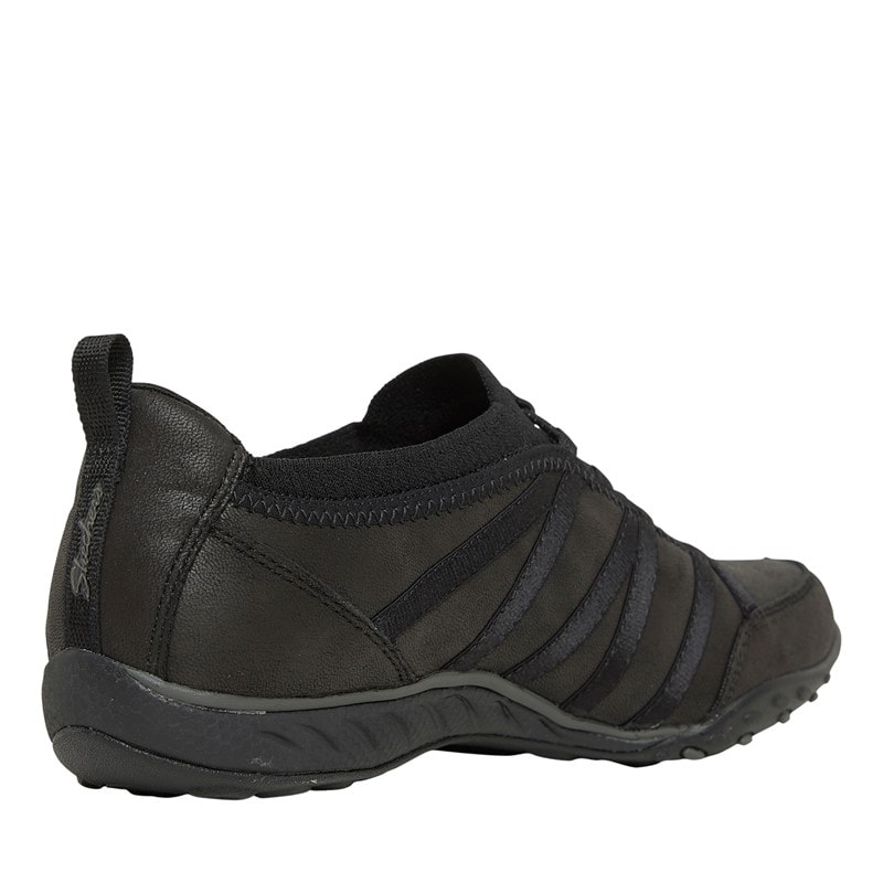 SKECHERS Womens Breathe Easy Remember Me Shoes Black - Image 5