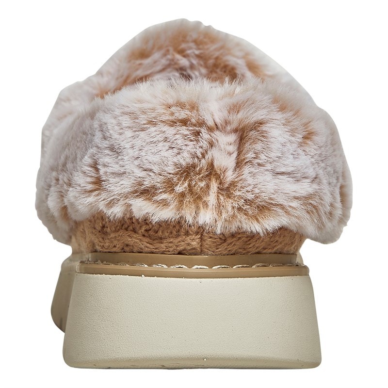 SKECHERS Womens Keepsakes Lite Warm Greetings Slippers Tan - Image 4