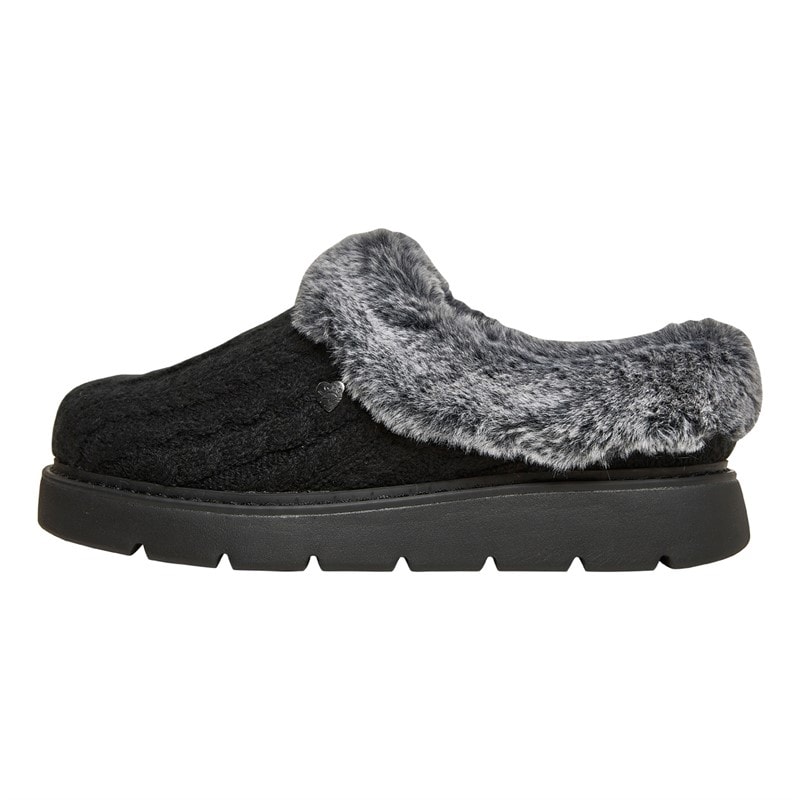 SKECHERS Womens Keepsakes Lite Warm Greetings Slippers Black - Image 2