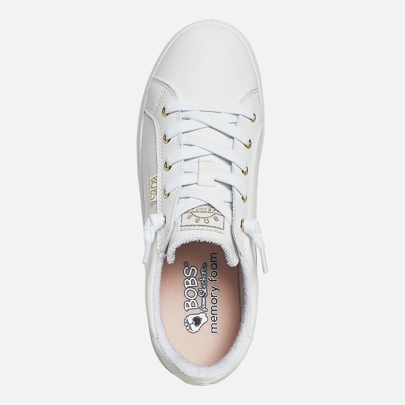 SKECHERS Womens Bobs D'Vine Instant Delight Trainers White - Image 4