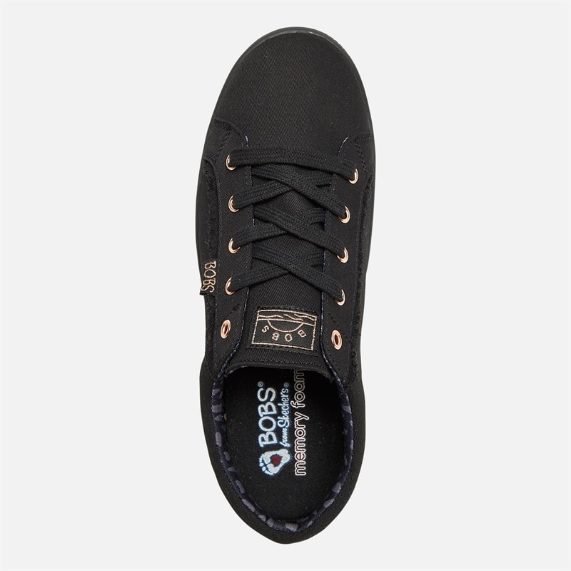 SKECHERS Womens Bobs B Extra Cute 2Cute4U Trainers Black - Image 4