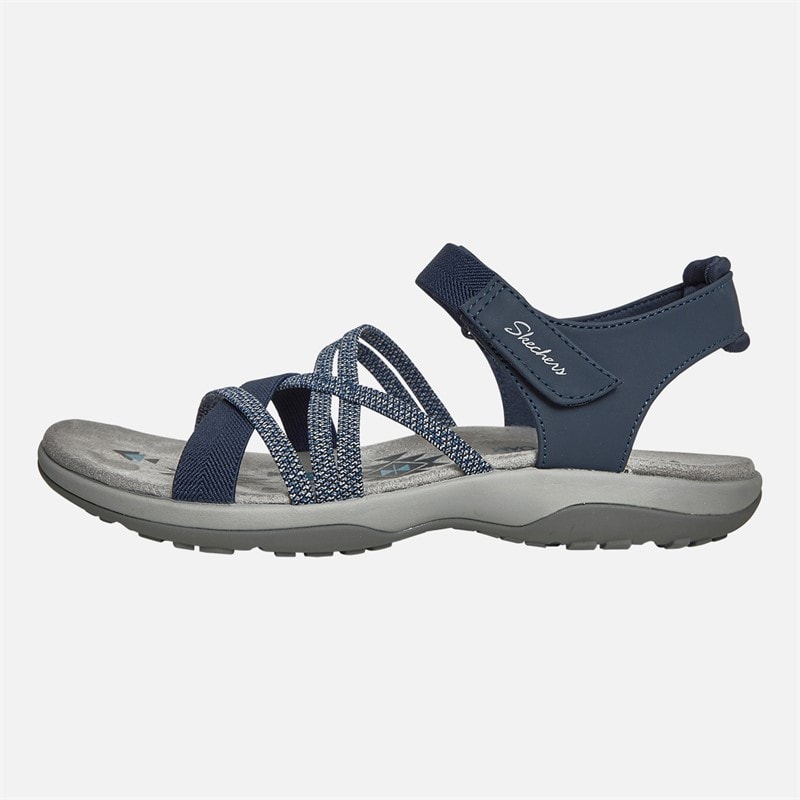 SKECHERS Womens Reggae Slim Meadow Grazer Sandals Navy - Image 2