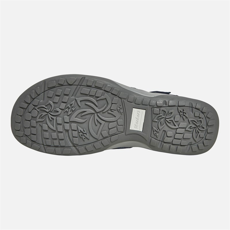 SKECHERS Womens Reggae Slim Meadow Grazer Sandals Navy - Image 3