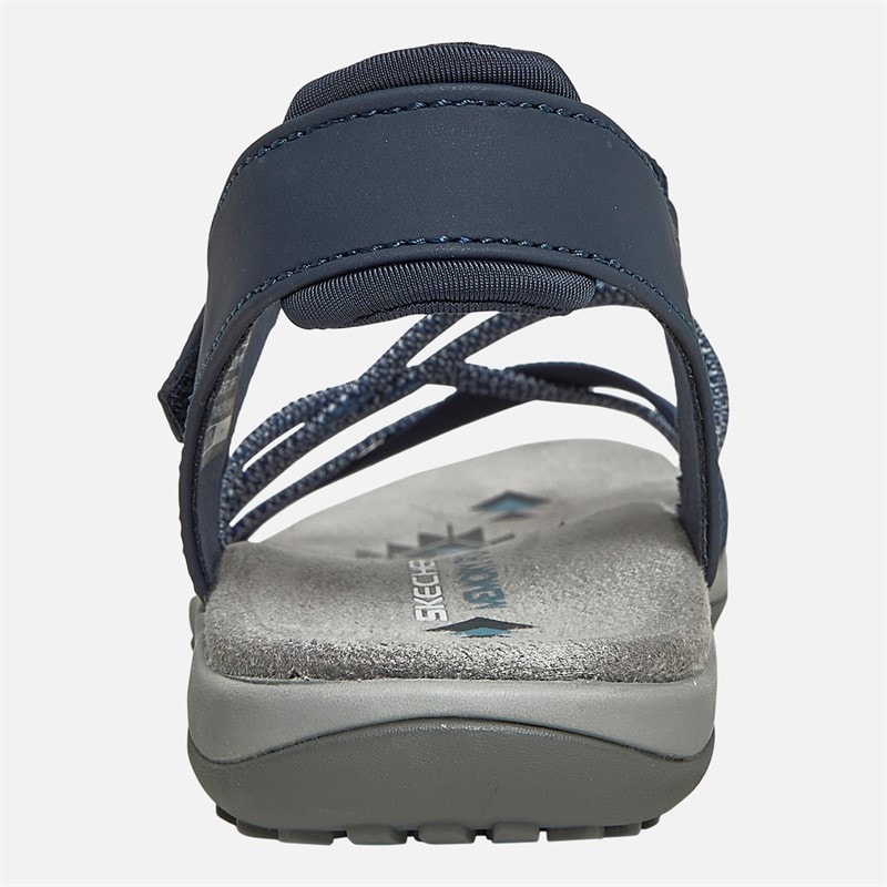 SKECHERS Womens Reggae Slim Meadow Grazer Sandals Navy - Image 4