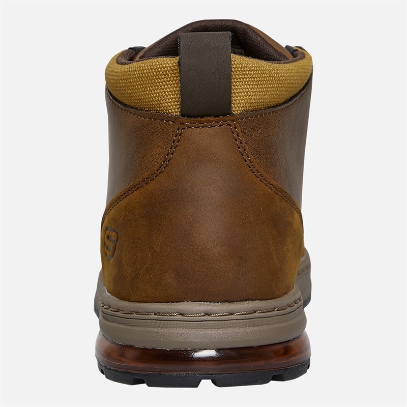 SKECHERS Mens Evenston Chukka Boots Dark Brown - Image 3
