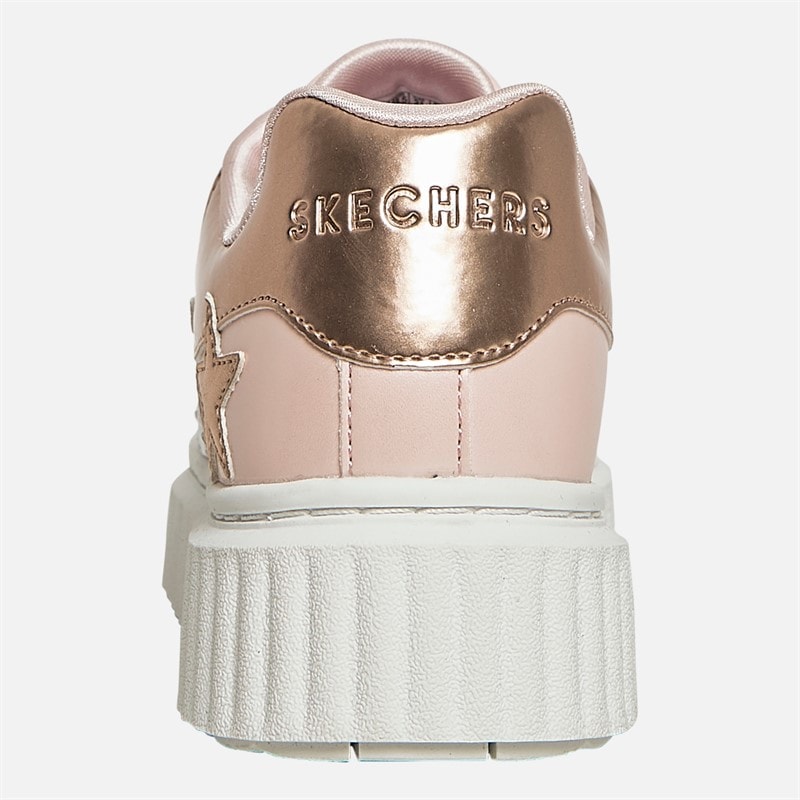 SKECHERS Junior Girls Hi Ridge Superstardom Trainers Light Pink/Metallic - Image 3