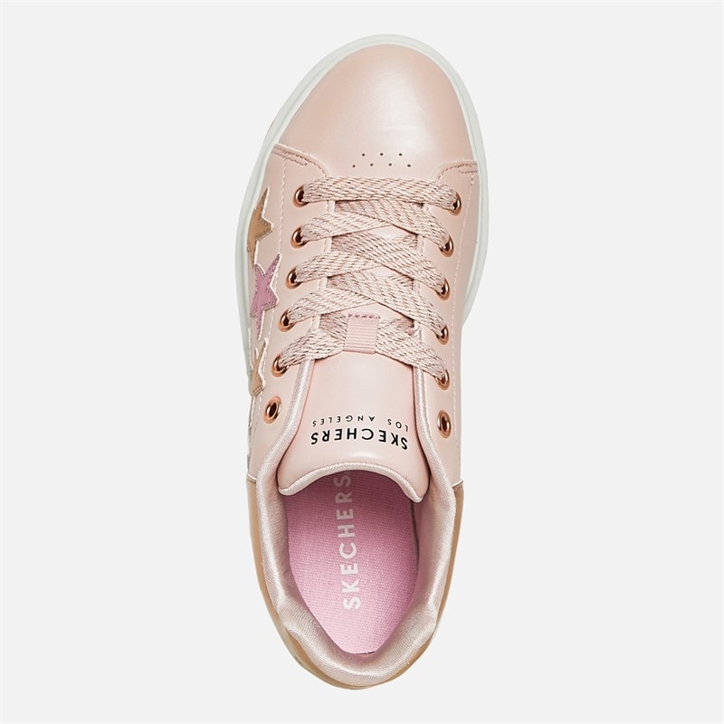 SKECHERS Junior Girls Hi Ridge Superstardom Trainers Light Pink/Metallic - Image 4