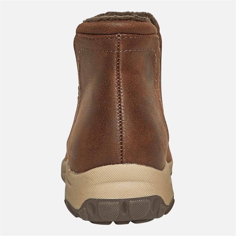 SKECHERS Womens Reggae Fest 2.0 New Yorker Chelsea Boots Chocolate - Image 3