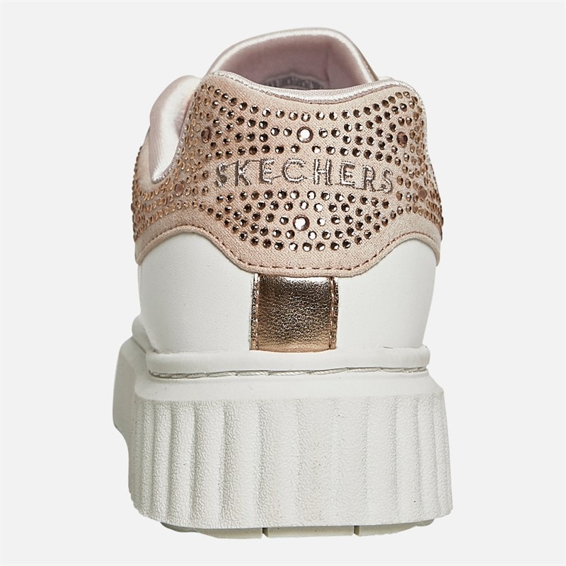 SKECHERS Junior Girls Hi Ridge Trainers White - Image 3