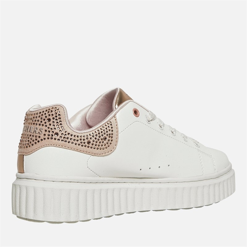 SKECHERS Junior Girls Hi Ridge Trainers White - Image 5