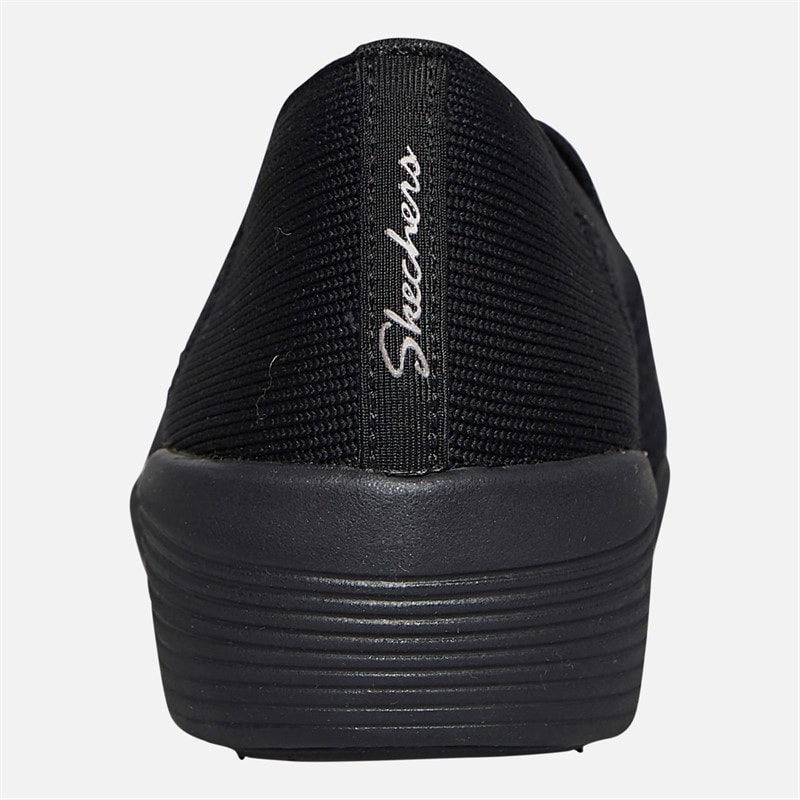 Skechers Womens Arya Clear Skies Slip On Shoes Black - Image 3