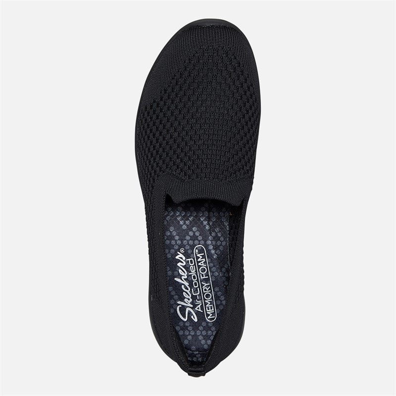 Skechers Womens Arya Clear Skies Slip On Shoes Black - Image 4