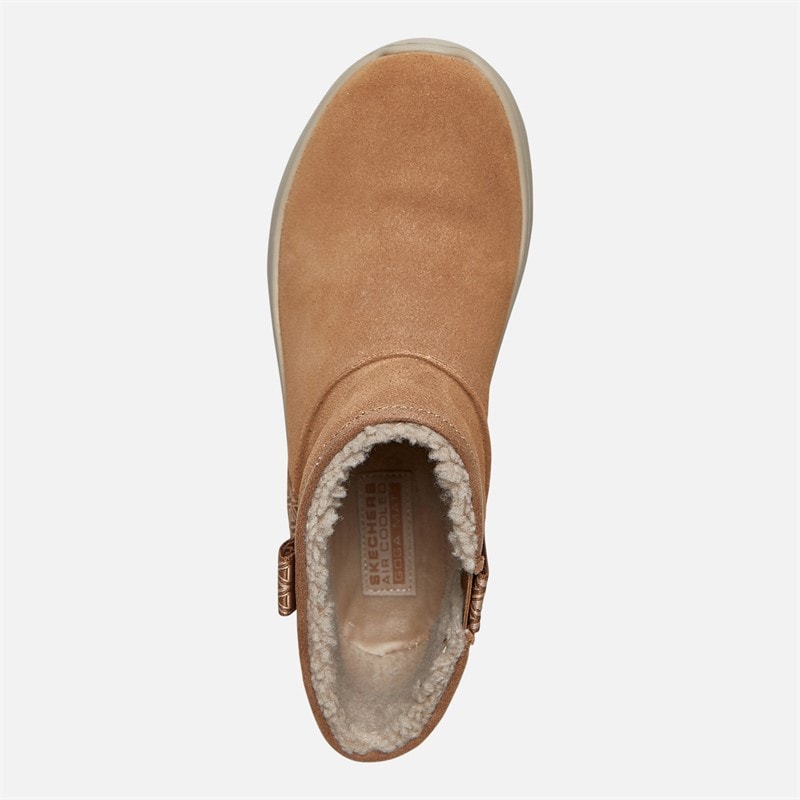 SKECHERS Womens On The Go Encore Fireside Boots Chestnut - Image 4