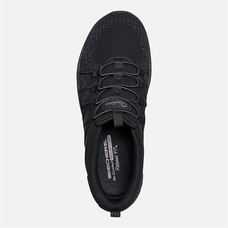SKECHERS Womens Relaxed Fit Active Sequoia Trainers Black - Image 4