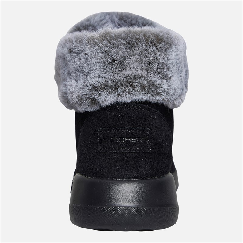 SKECHERS Womens On The Go Joy Plush Dreams Boots Black/Grey - Image 3