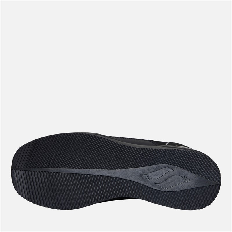 SKECHERS Womens Million High N Fly Wedge Trainers Black - Image 2