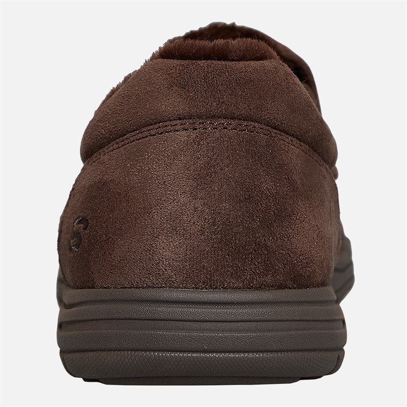 SKECHERS Mens Expected X Larmen Moccasin Slippers Chocolate - Image 3