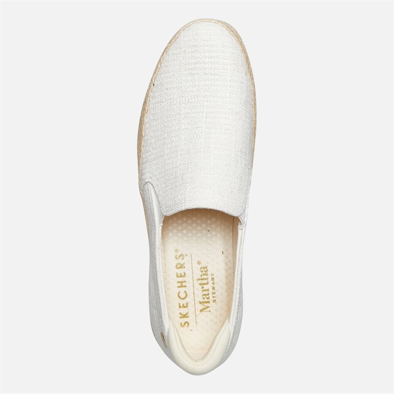 SKECHERS Womens Bobs Sesame By The Bay Espadrilles Off White - Image 4
