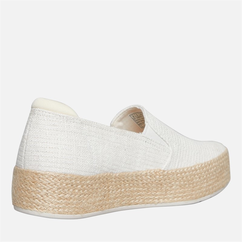 SKECHERS Womens Bobs Sesame By The Bay Espadrilles Off White - Image 5