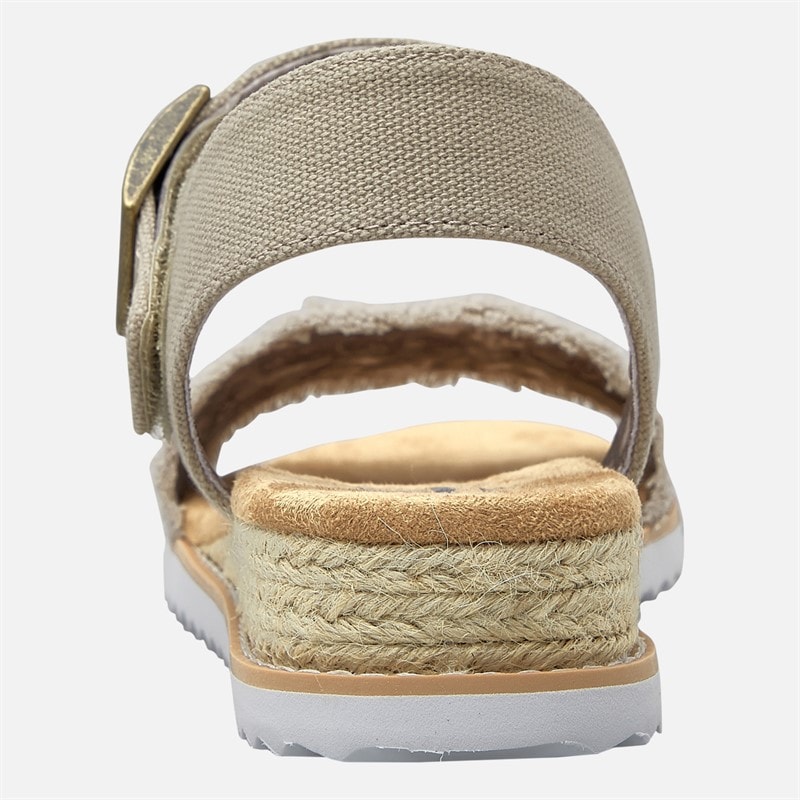 SKECHERS Womens Desert Kiss Adobe Princess Ankle Strap Sandals Light Taupe - Image 3