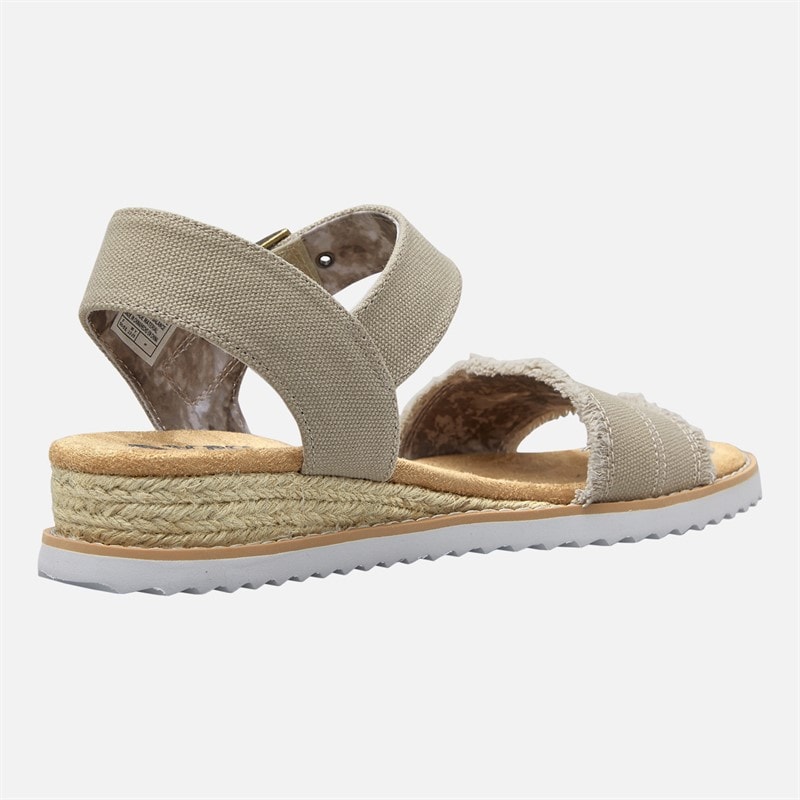 SKECHERS Womens Desert Kiss Adobe Princess Ankle Strap Sandals Light Taupe - Image 5