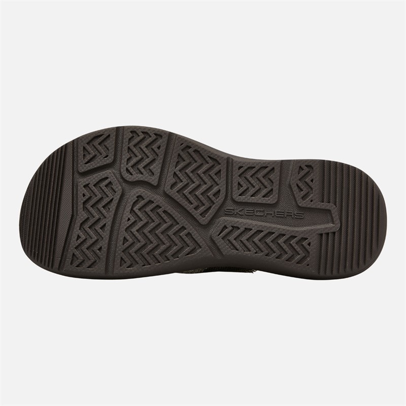 SKECHERS Mens Parson SD Gino Flip Flops Chocolate - Image 2